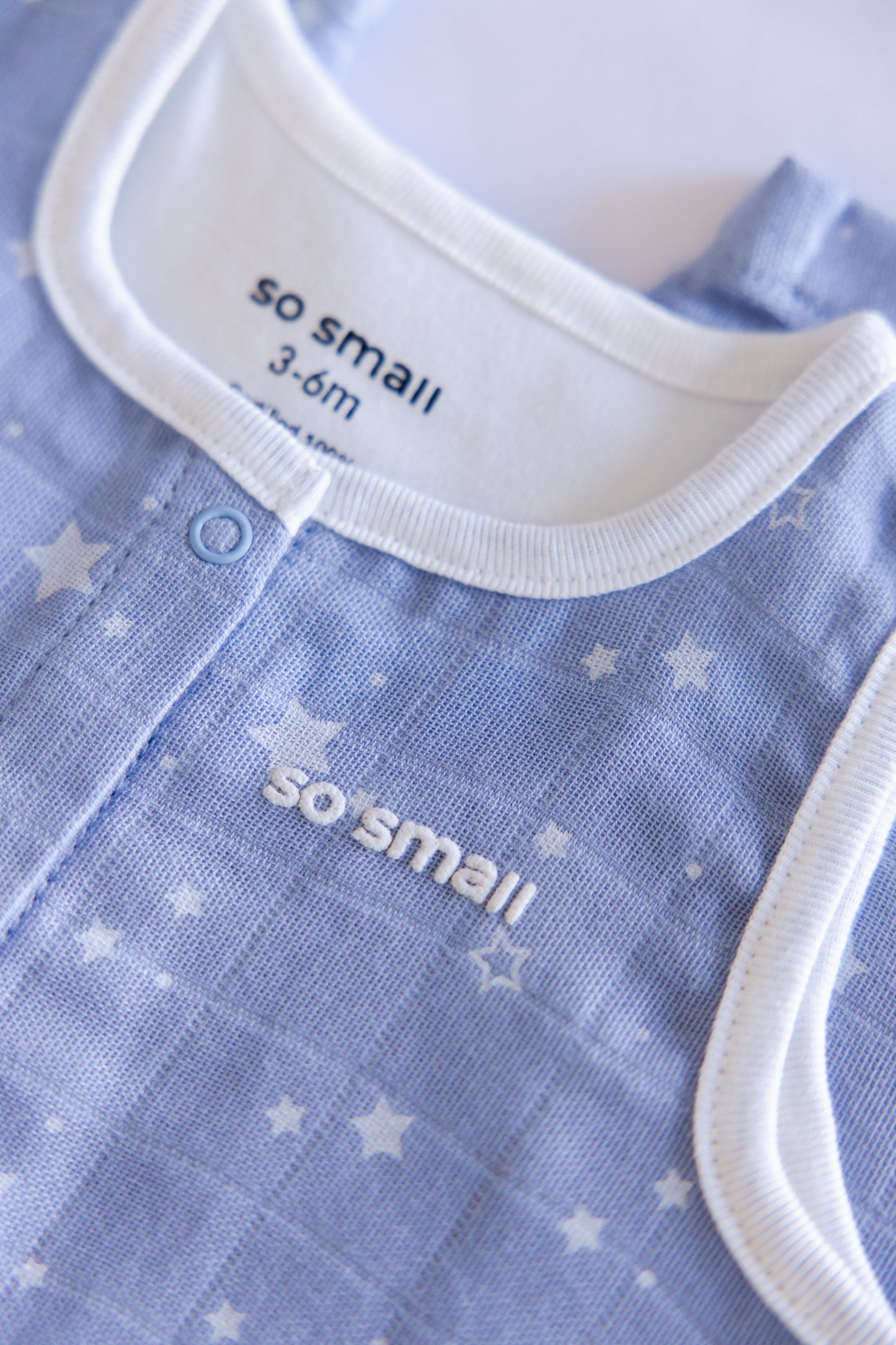 Organic Woven Muslin Sleeveless Romper - Starry Blue