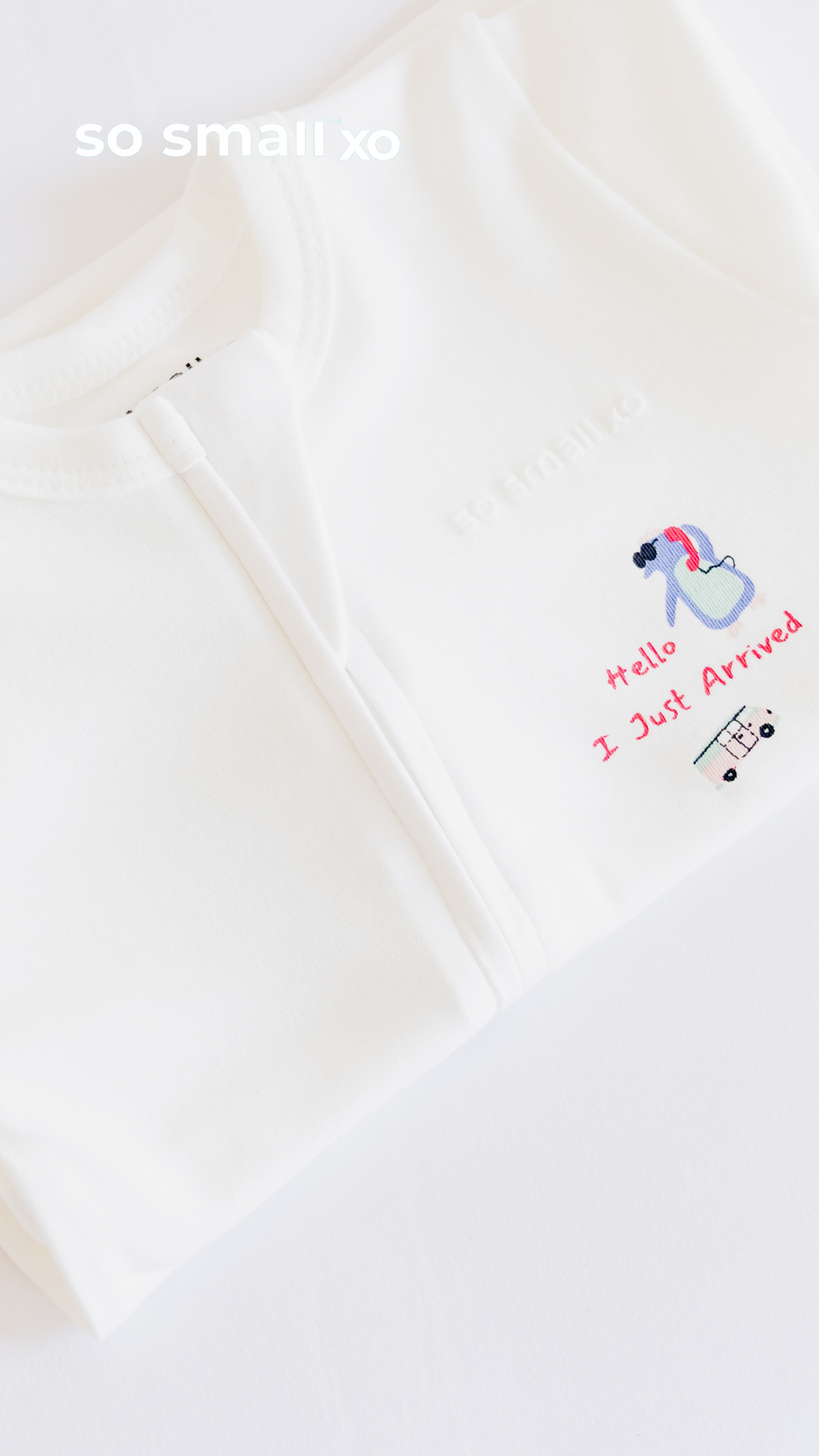 سالوبت so small xo بسوستة من القطن المصري الفاخر- تصميم أنا وصلت