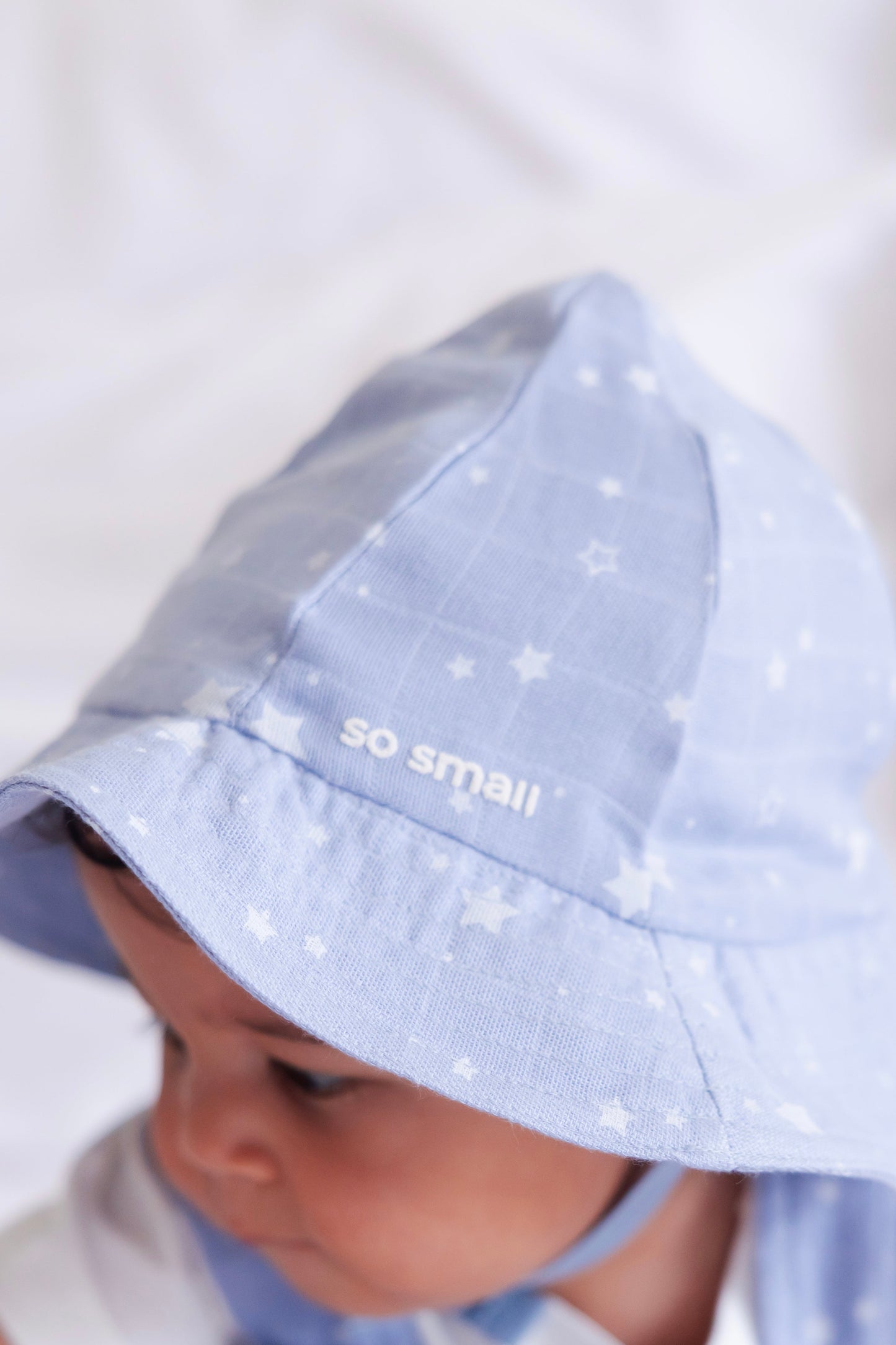 Organic Muslin Sun Hat- Starry Blue