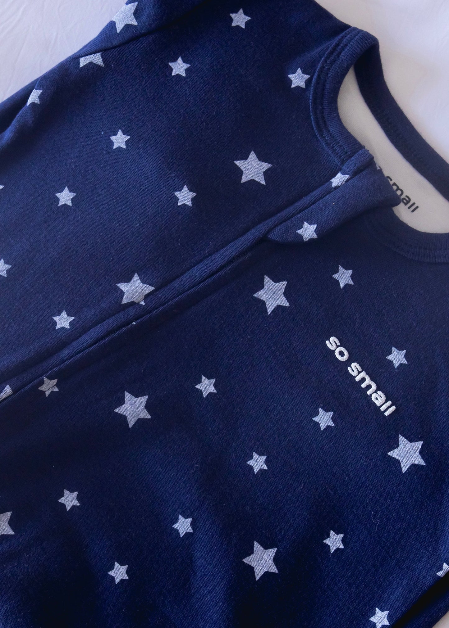 Organic Zipper Footie- Little Star