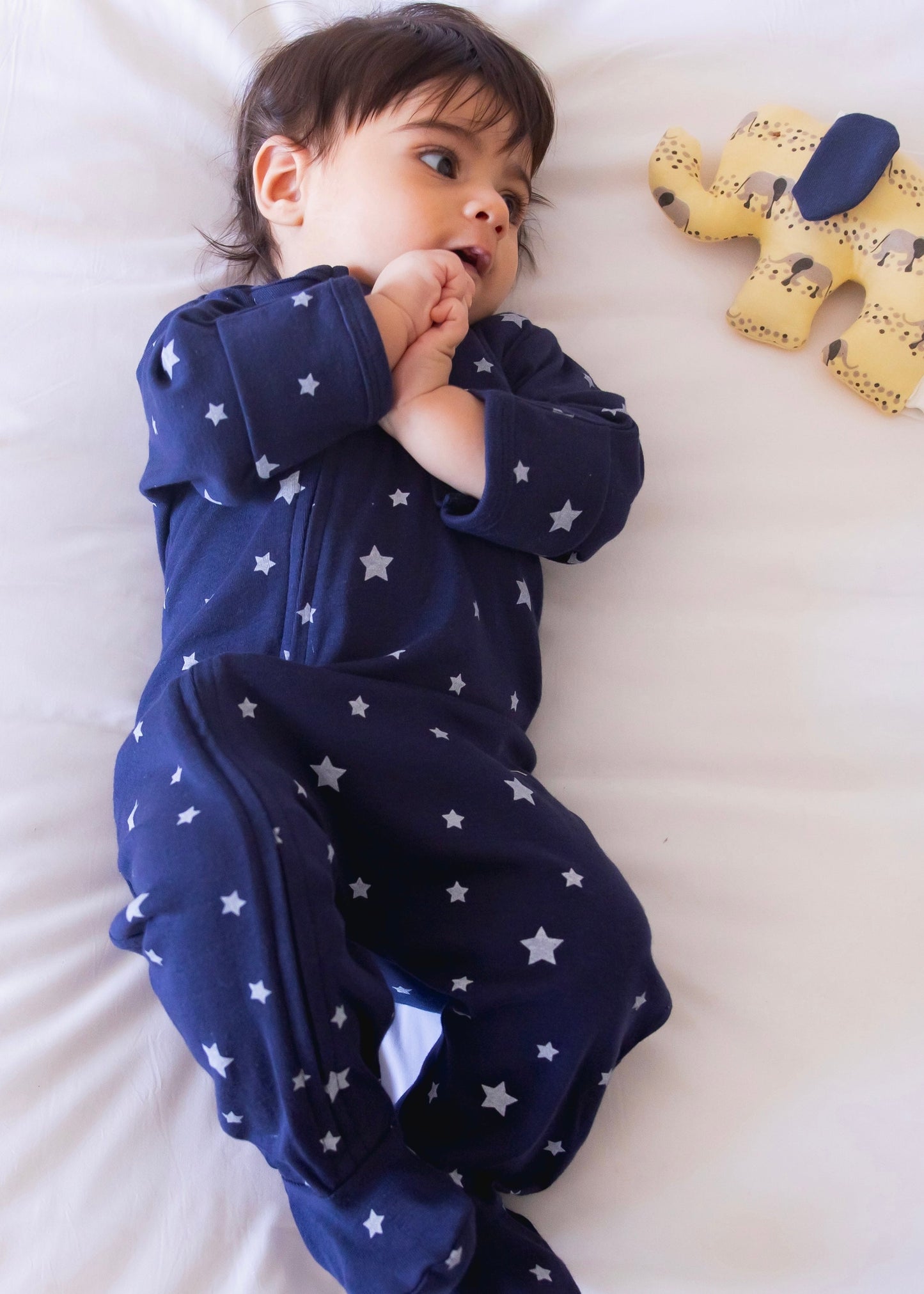 Organic Zipper Footie- Little Star