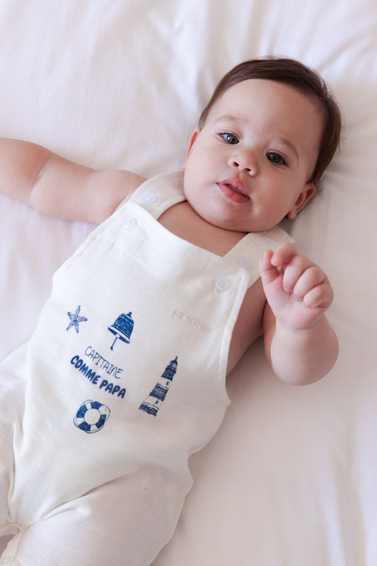 Organic Muslin Jumpsuit- Capitaine Comme Papa