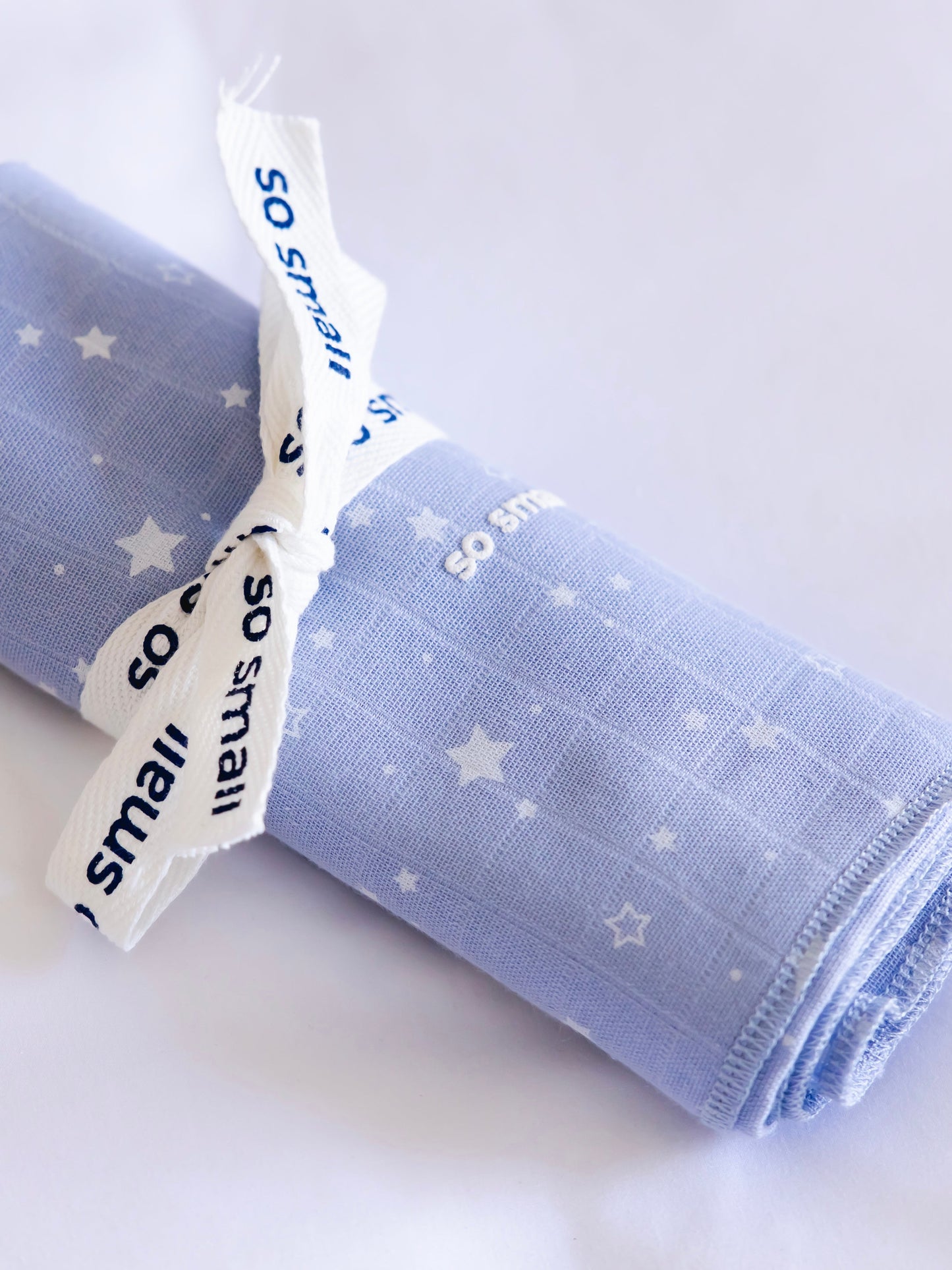 Organic Muslin Swaddle- Starry Blue