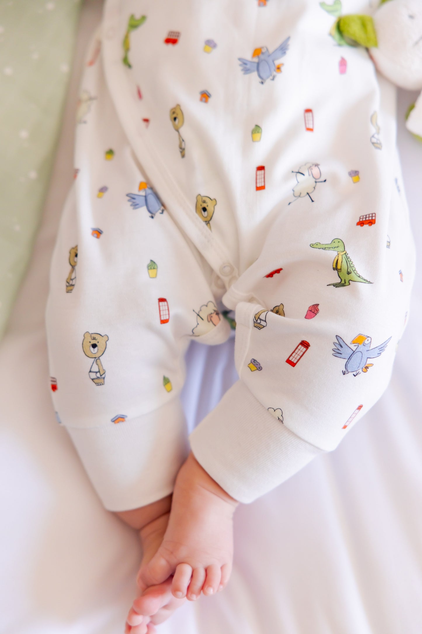 Organic Wrapover Kimono- Playdates & Cupcakes