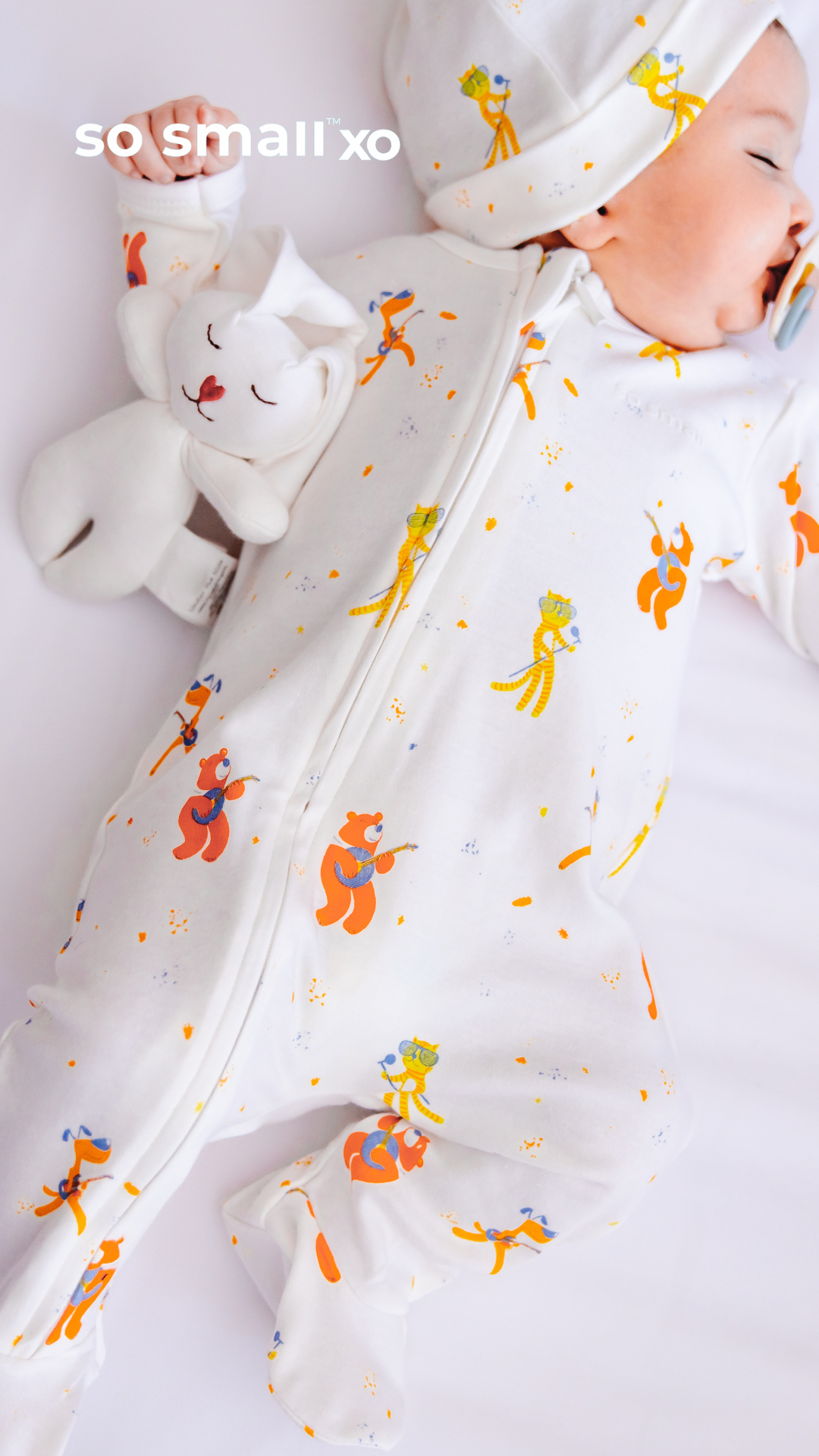 سالوبت so small xo بسوستة من القطن المصري الفاخر- تصميم حفلة (بدون القبعة)