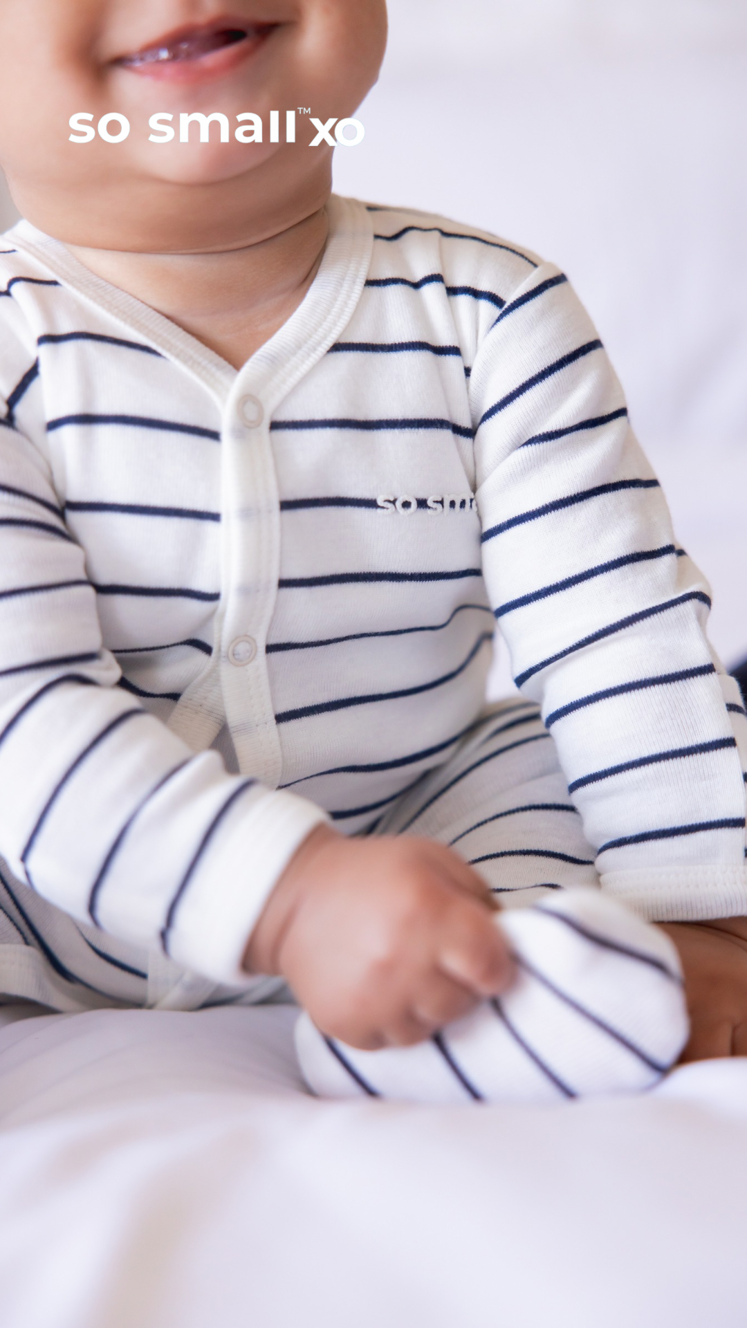 سالوبت so small xo بكباسين من القطن المصري الفاخر- مقلم كحلي