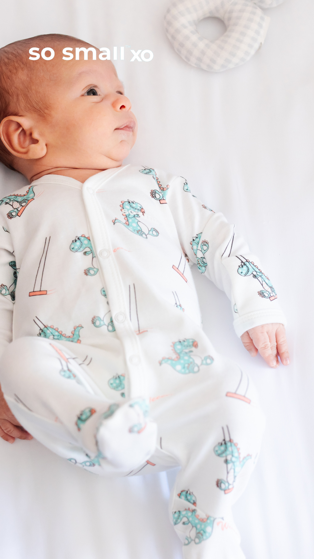 سالوبت so small xo بكباسين من القطن المصري الفاخر- تصميم ديناصور