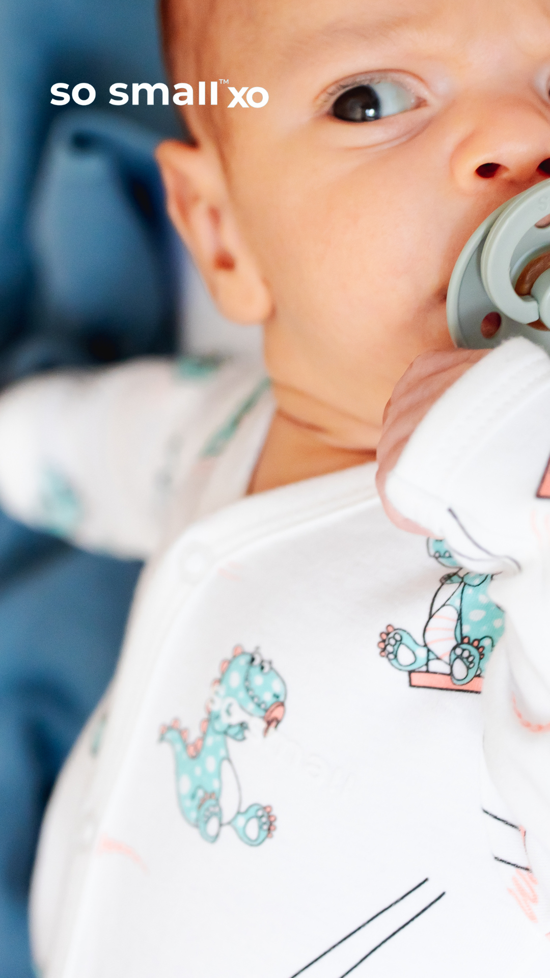 سالوبت so small xo بكباسين من القطن المصري الفاخر- تصميم ديناصور