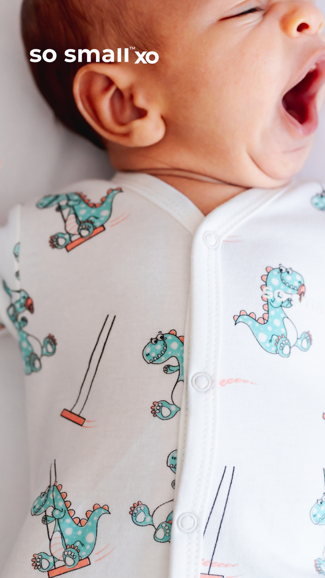 سالوبت so small xo بكباسين من القطن المصري الفاخر- تصميم ديناصور