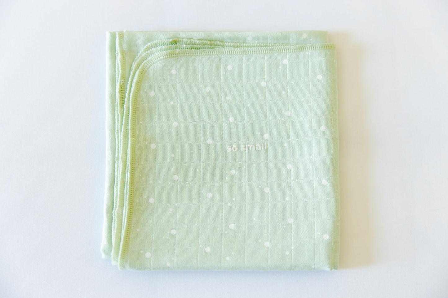 Organic Muslin Swaddle Blanket- Mint & Milk