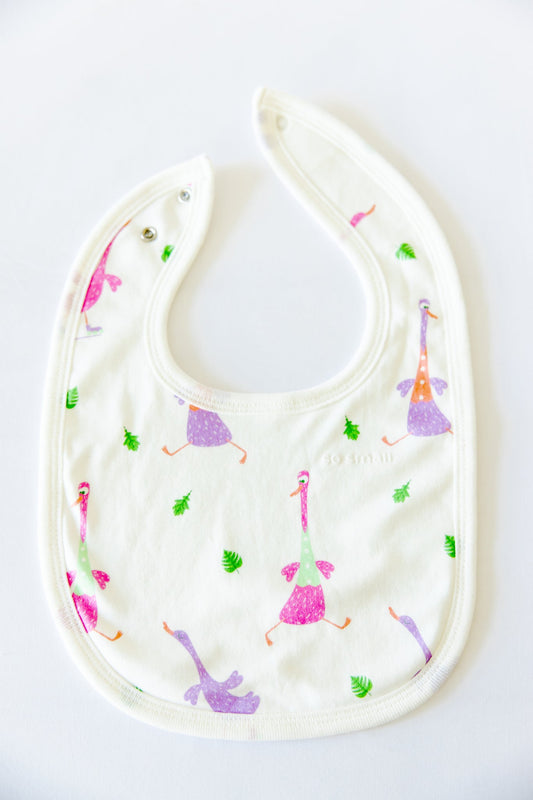 Organic Terry-Lined Bib- Goose Gone Loose