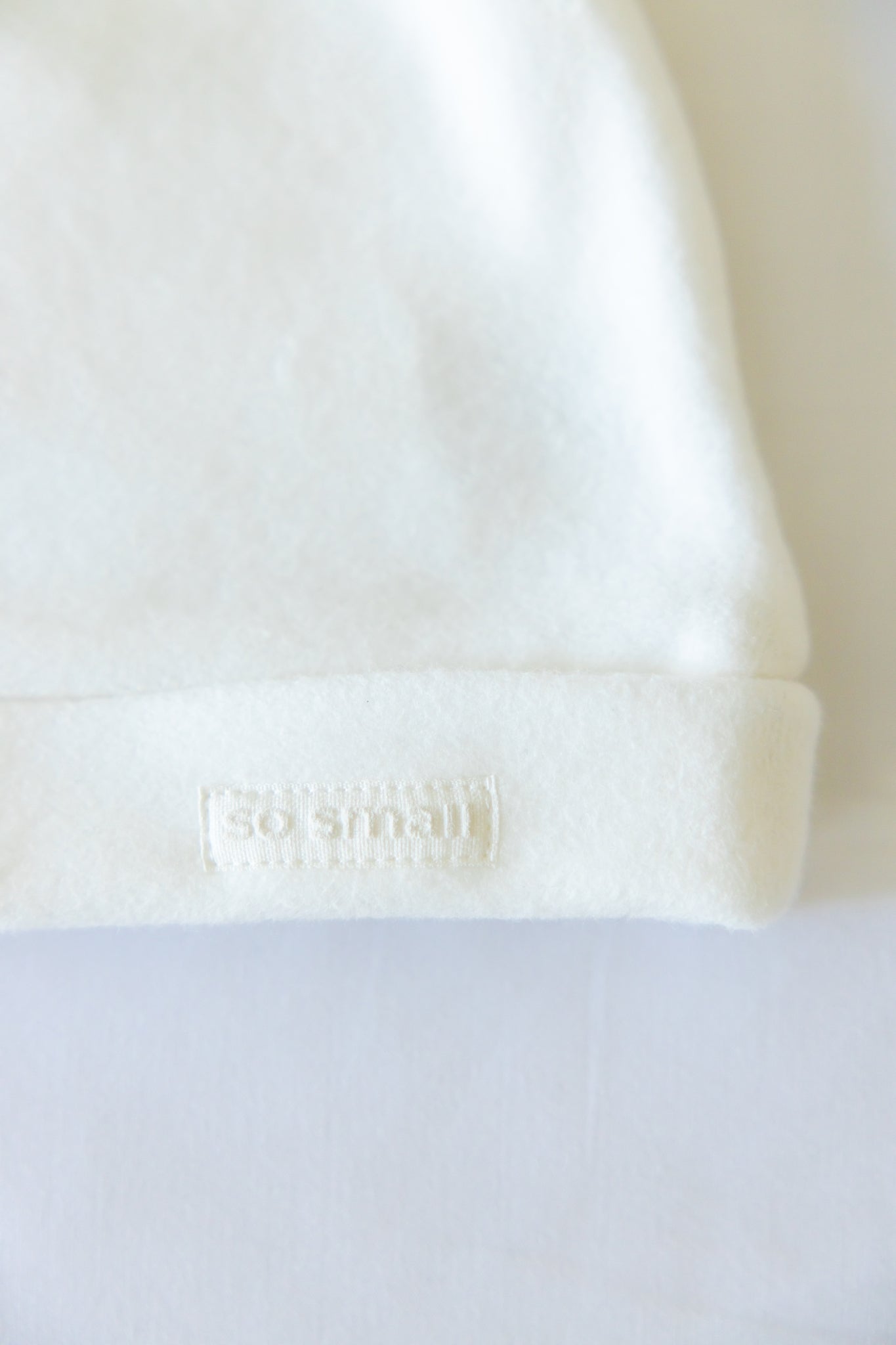 Organic Knotted Beanie- Off-White Winter Brushed Terry