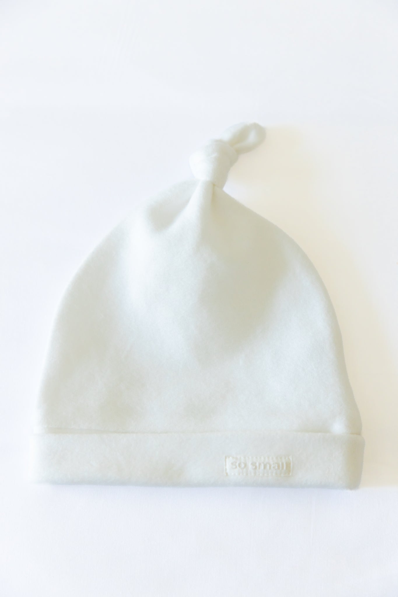 Organic Knotted Beanie- Off-White Winter Brushed Terry