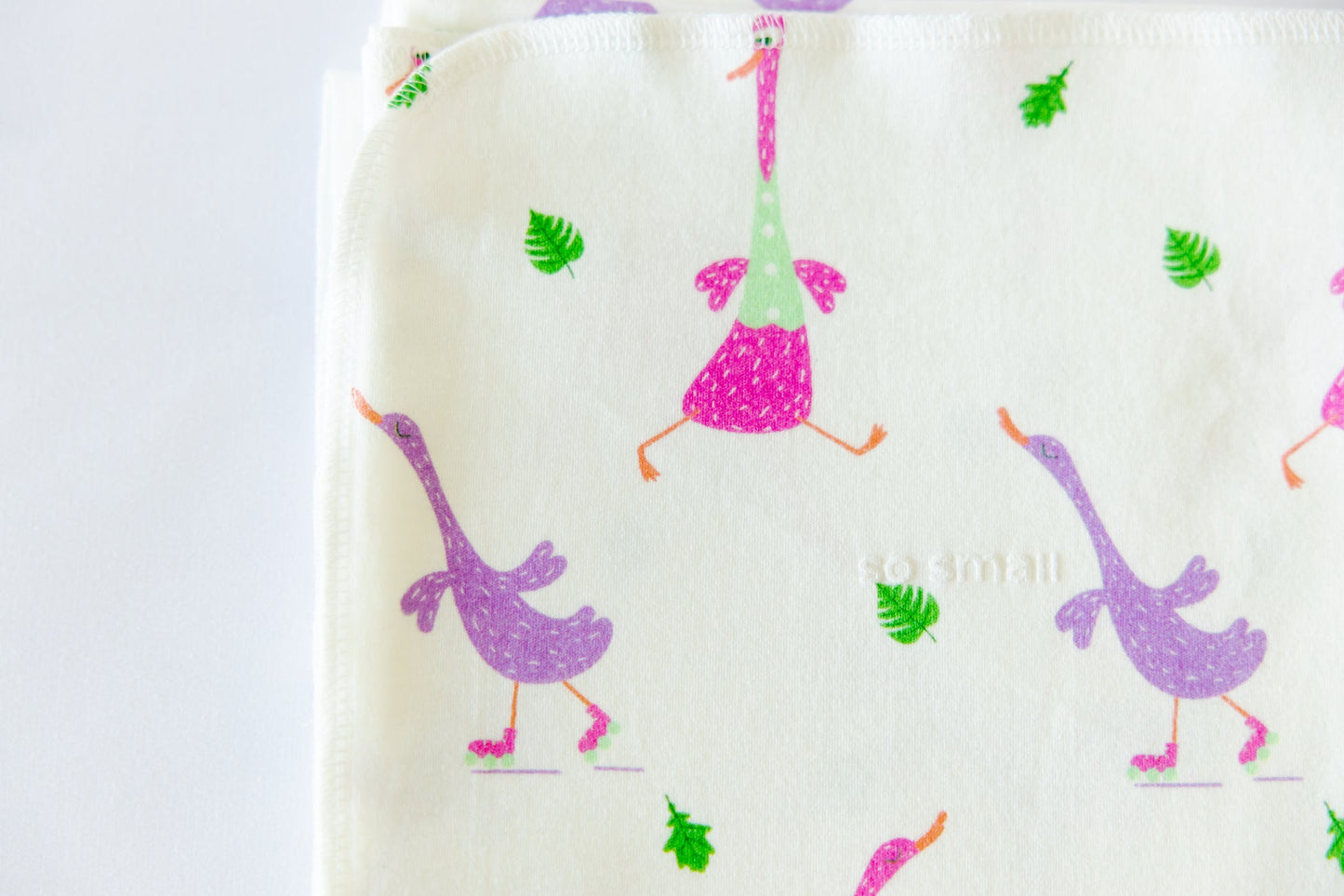 Organic Cotton Swaddle Blanket- Goose Gone Loose