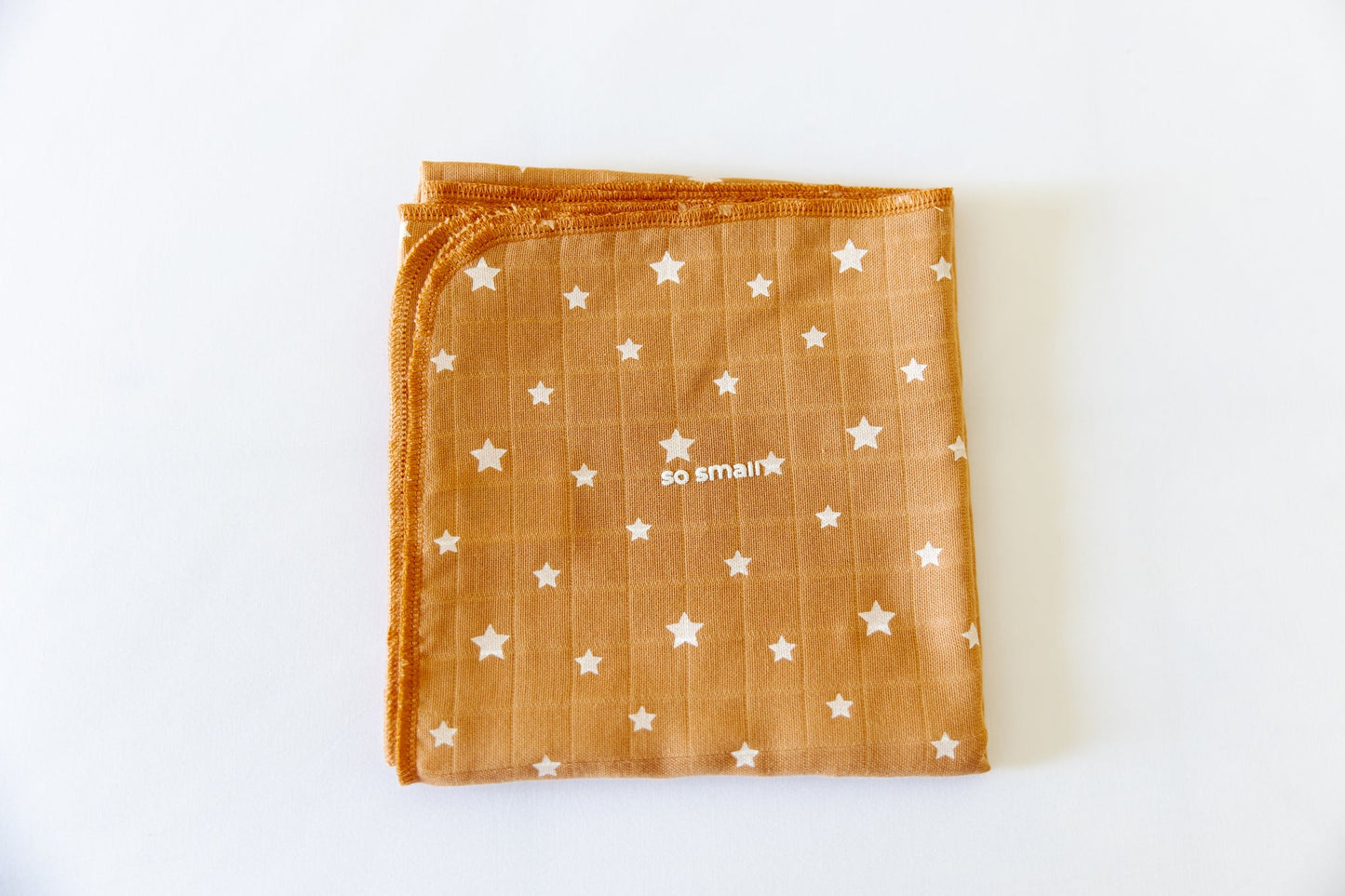 Organic Muslin Swaddle Blanket- Starry Caramel