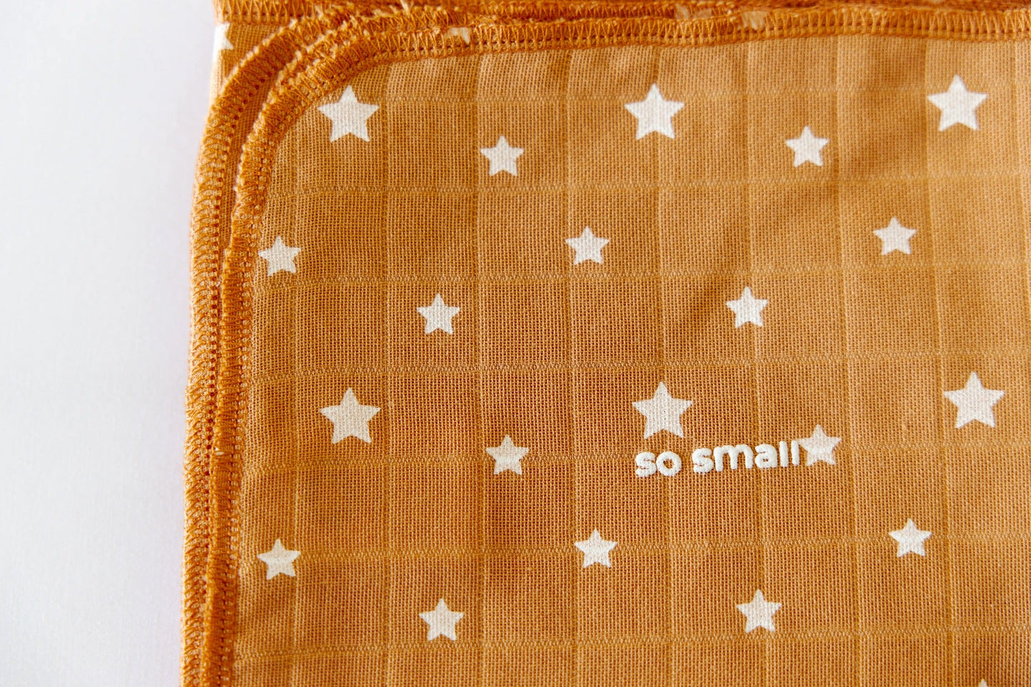 Organic Muslin Swaddle Blanket- Starry Caramel