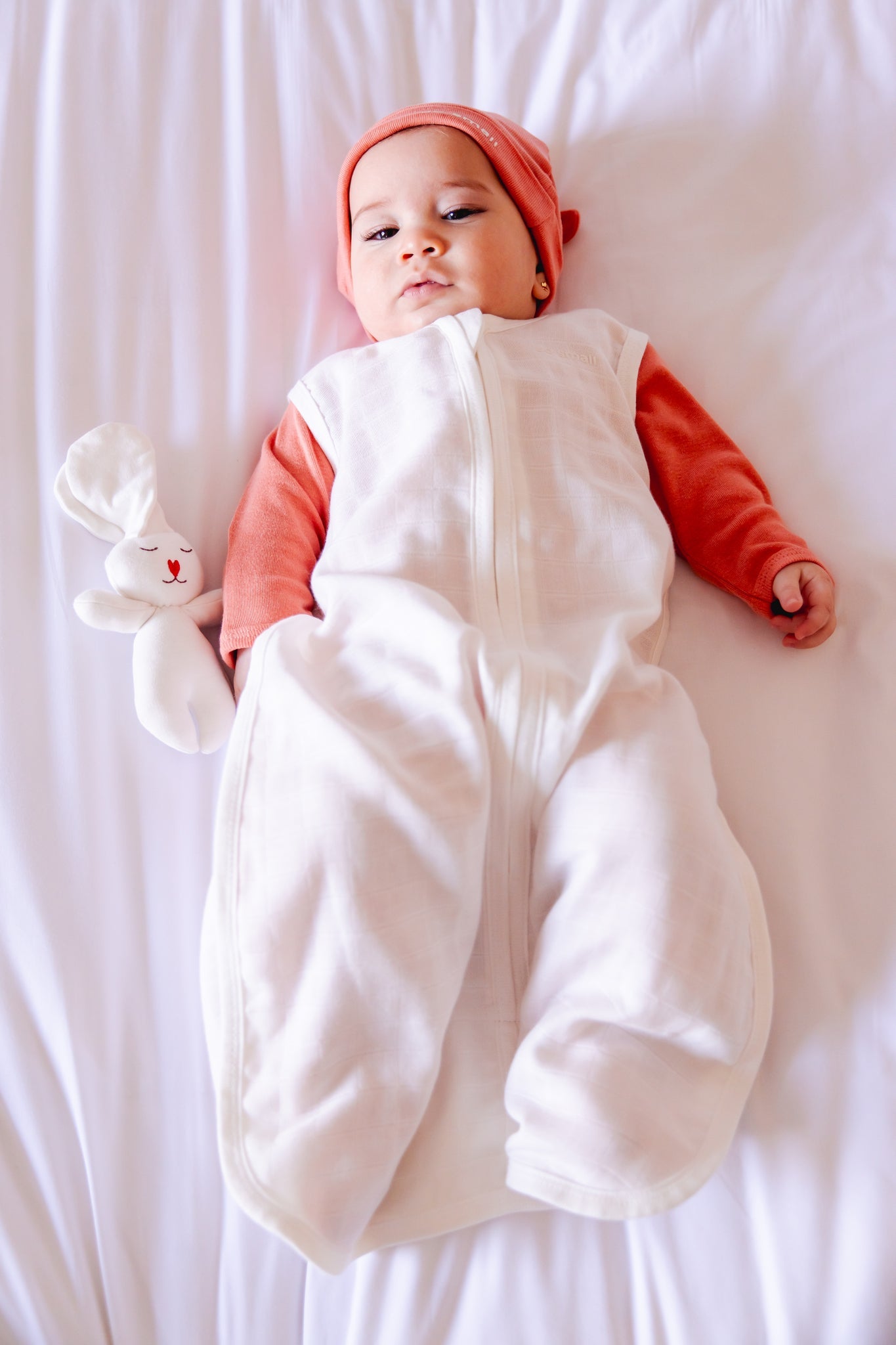 Organic Muslin Sleeping Bag- Marshmallow White