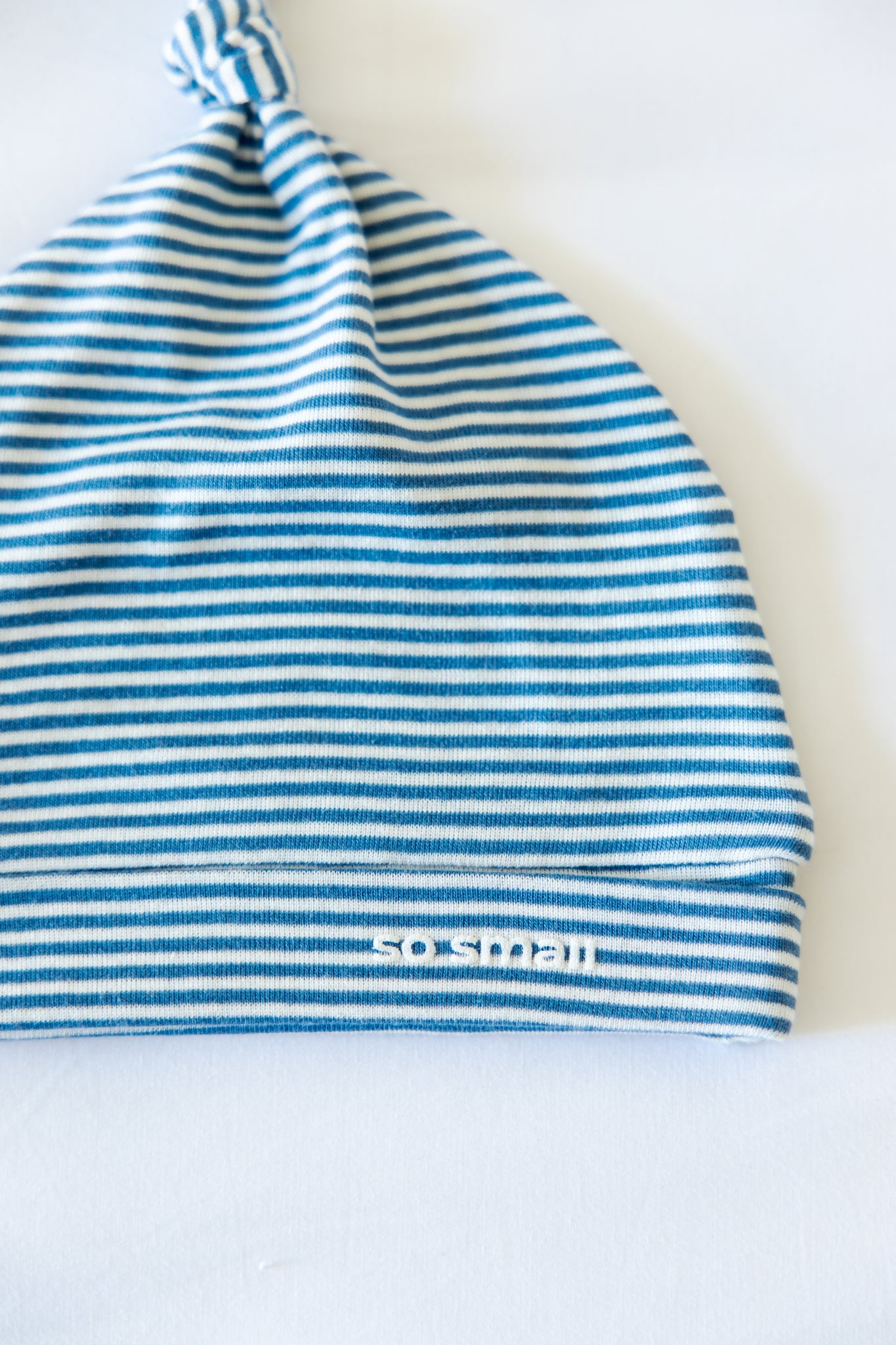 Organic Knotted Beanie- Evening Blue