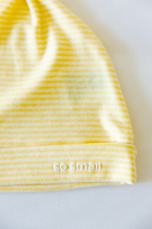 Organic Knotted Beanie- Butter Cup